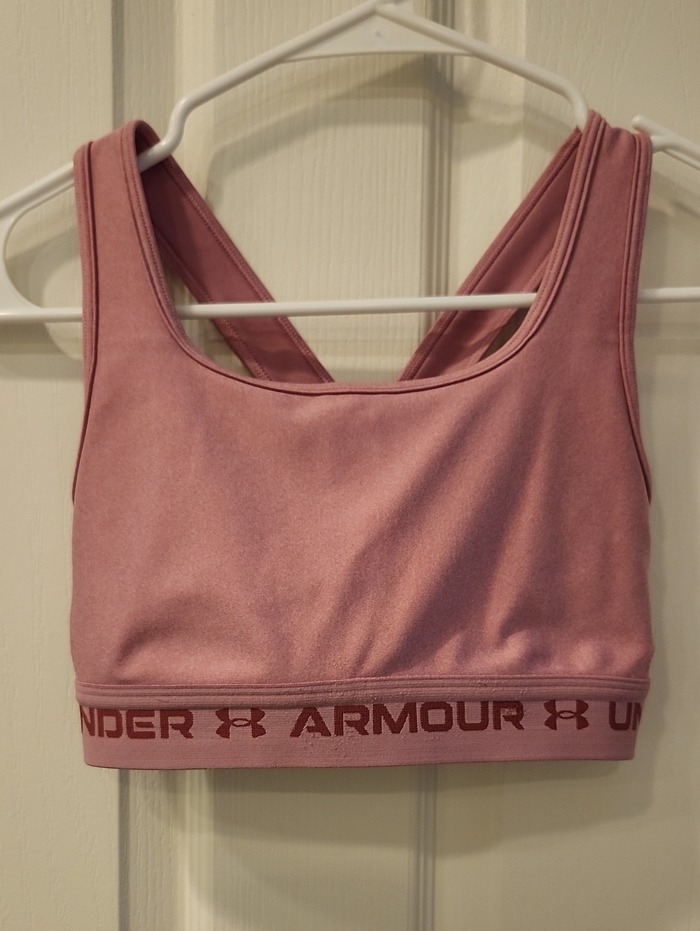 Under Armour Dusty Rose Crossback Sports Bra
